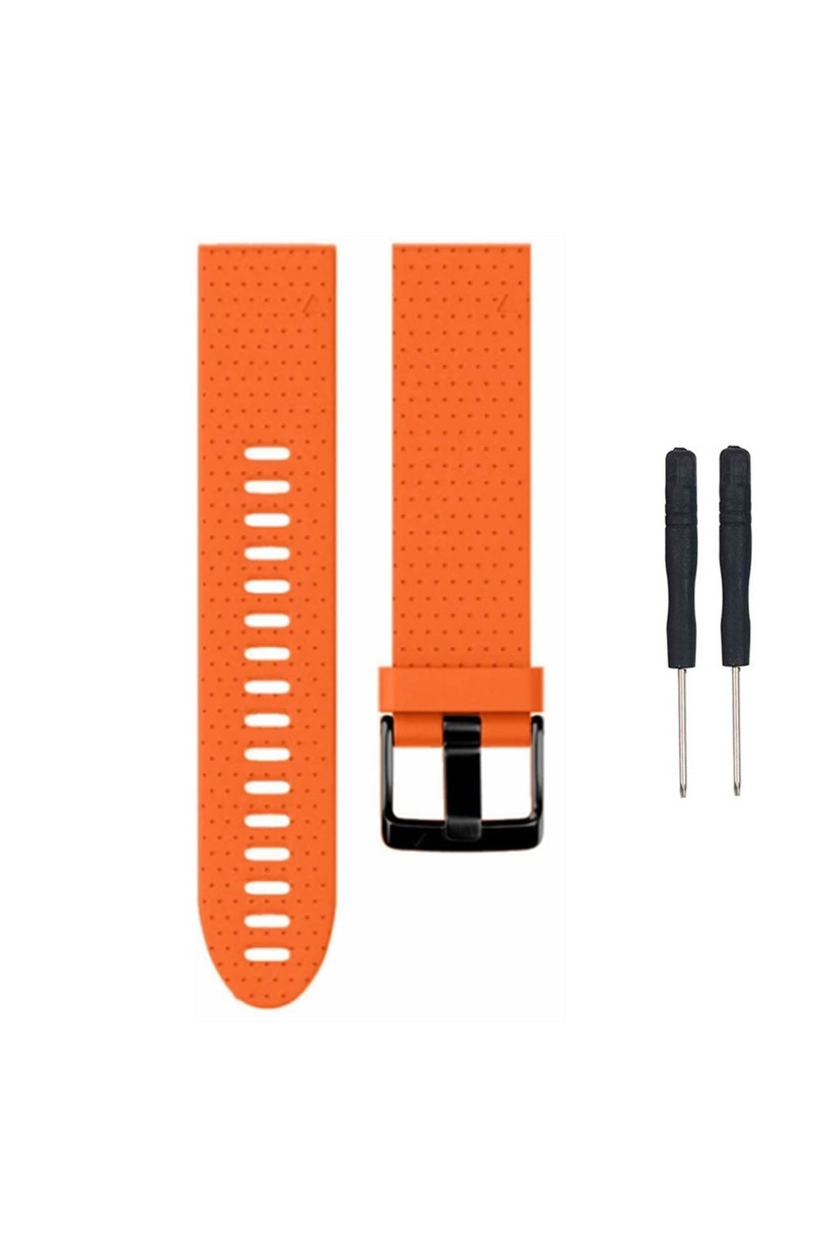 Orange silicone QuickFit strap for 20mm Garmin watches