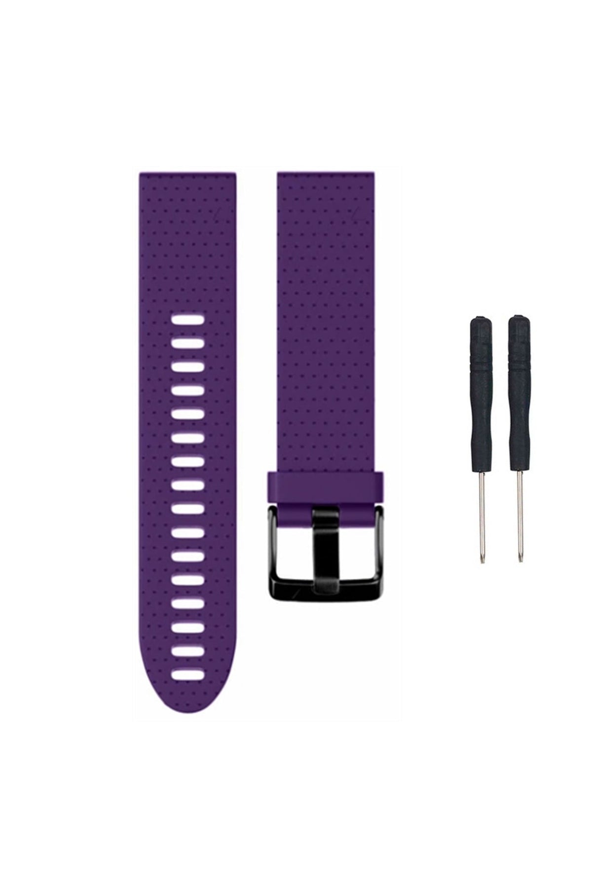 Purple silicone QuickFit strap for 20mm Garmin watches