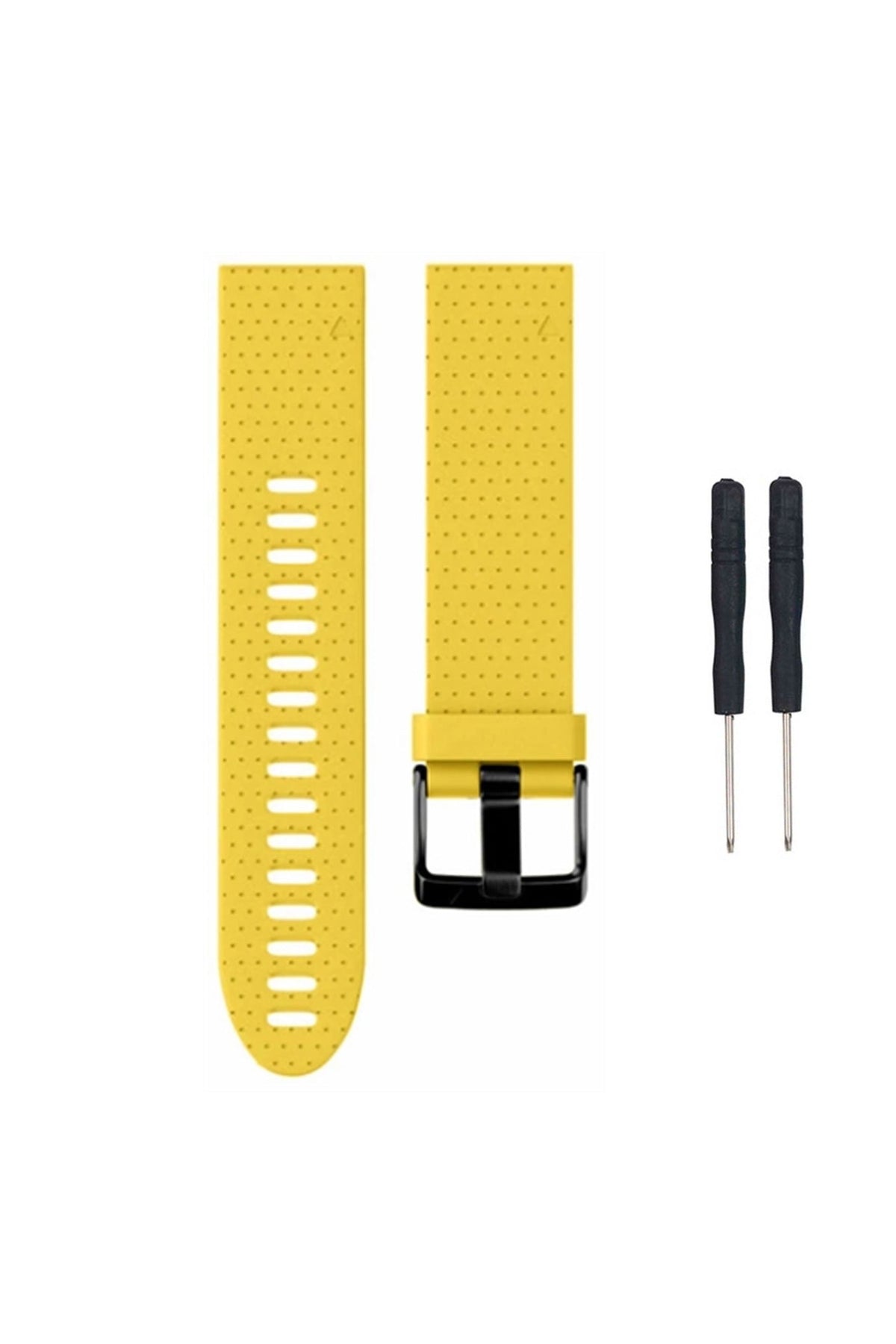 Yellow silicone QuickFit strap for 20mm Garmin watches