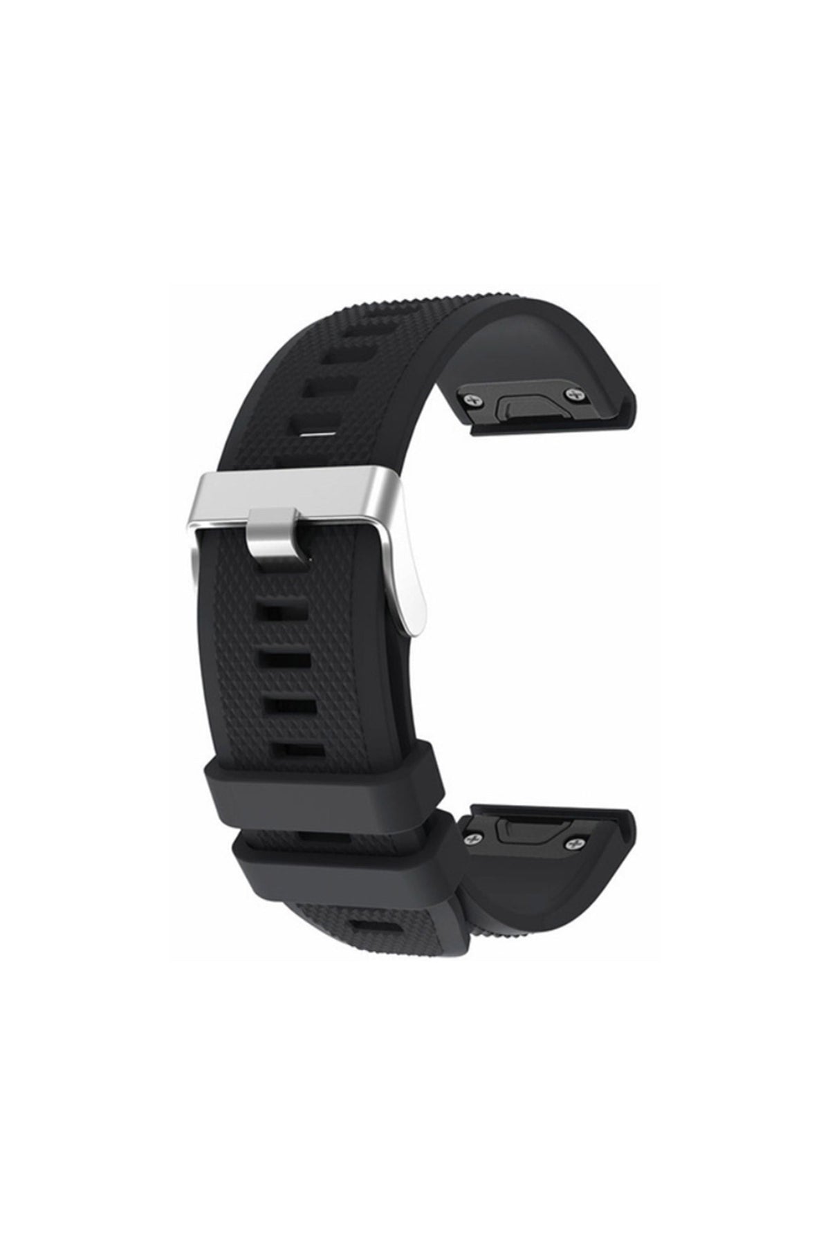 Black silicone QuickFit strap for 22mm Garmin watches