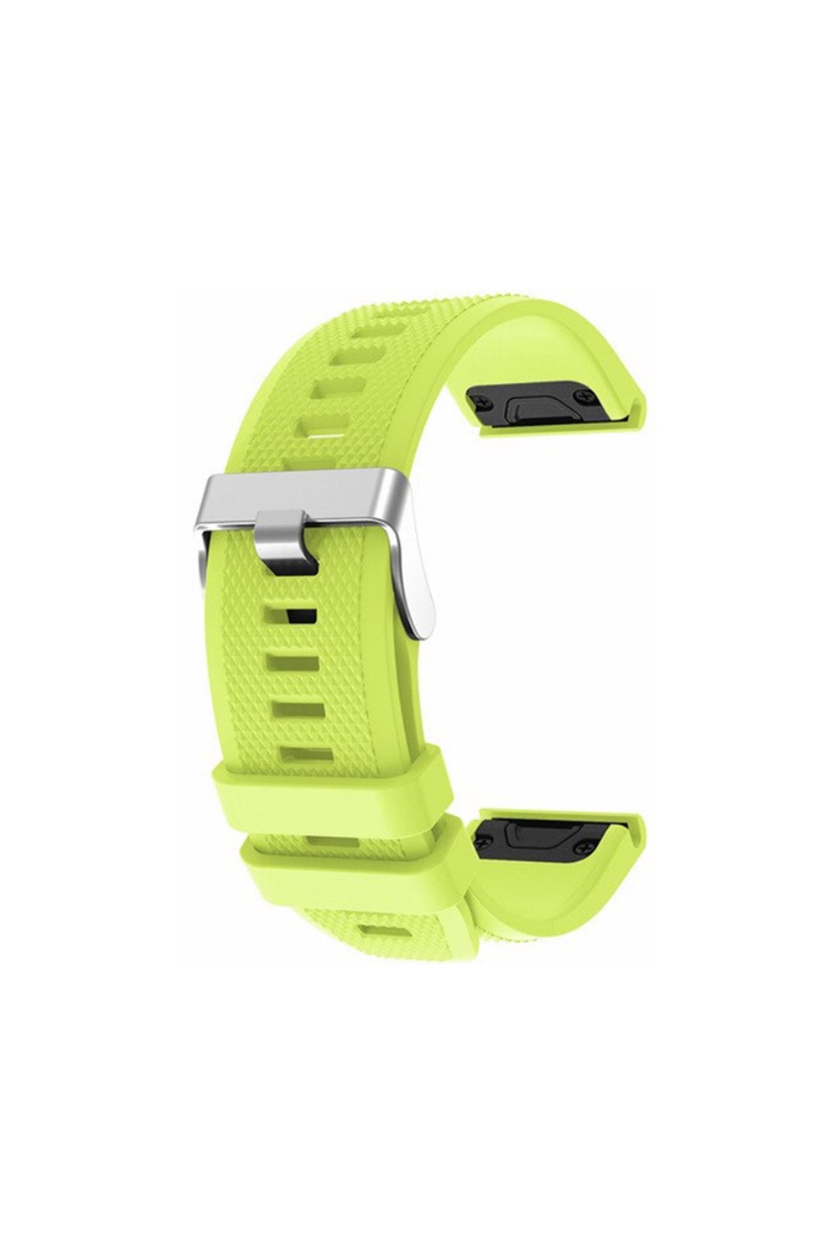 Bright Green silicone QuickFit strap for 22mm Garmin watches