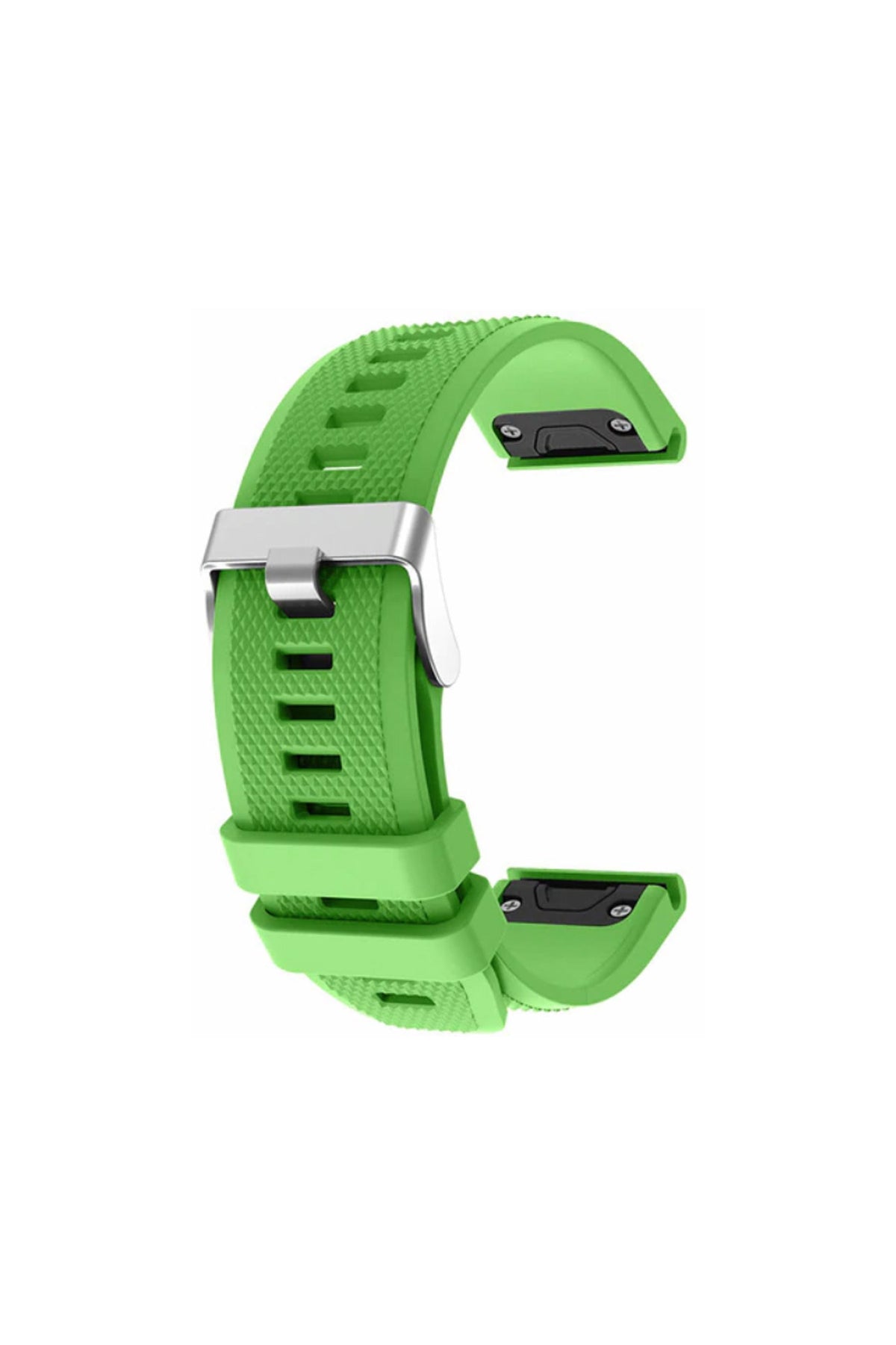 Green silicone QuickFit strap for 22mm Garmin watches