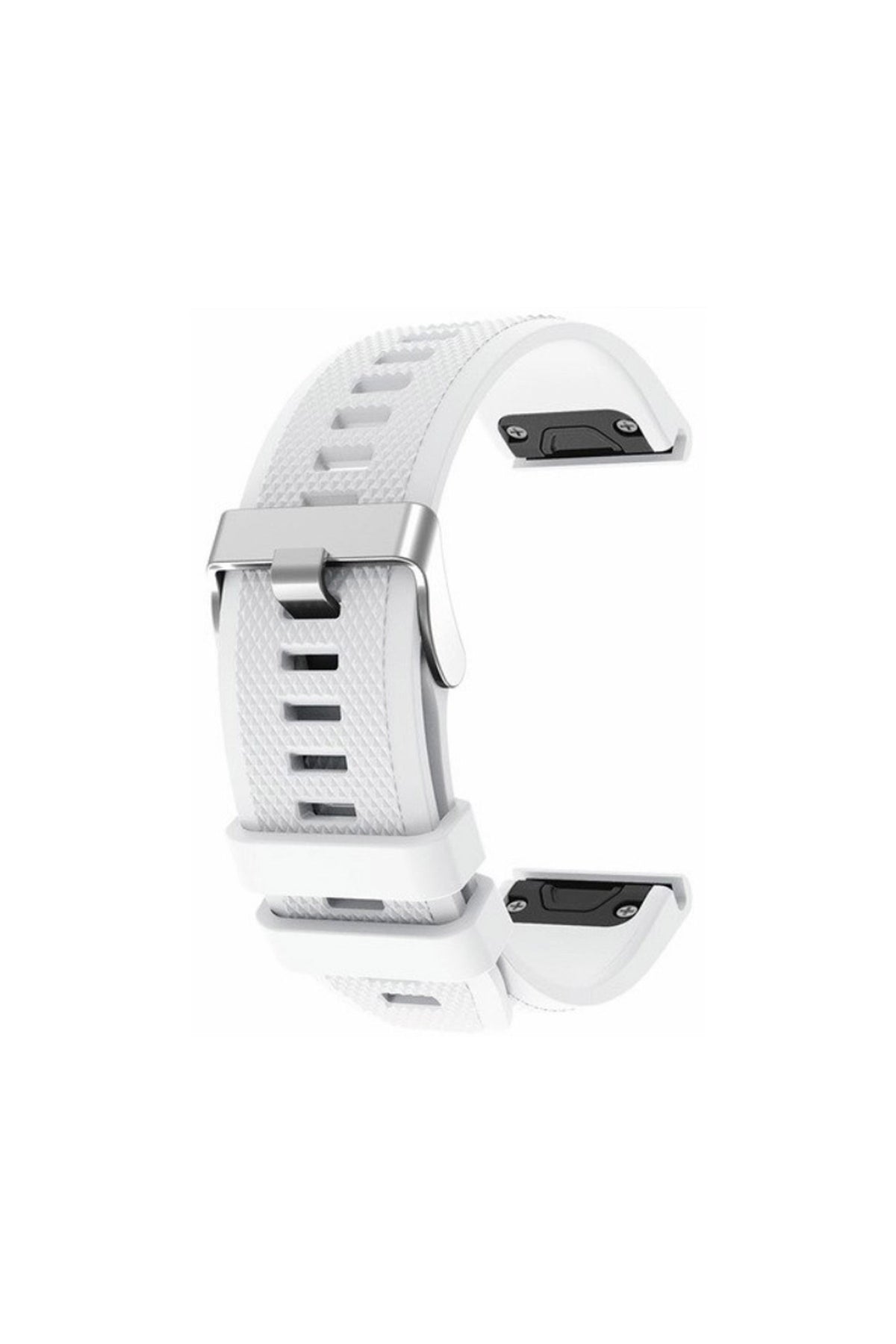 White silicone QuickFit strap for 22mm Garmin watches