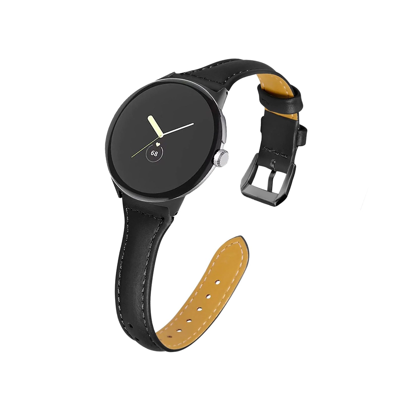 Google Pixel Style Slim Black Watch Strap