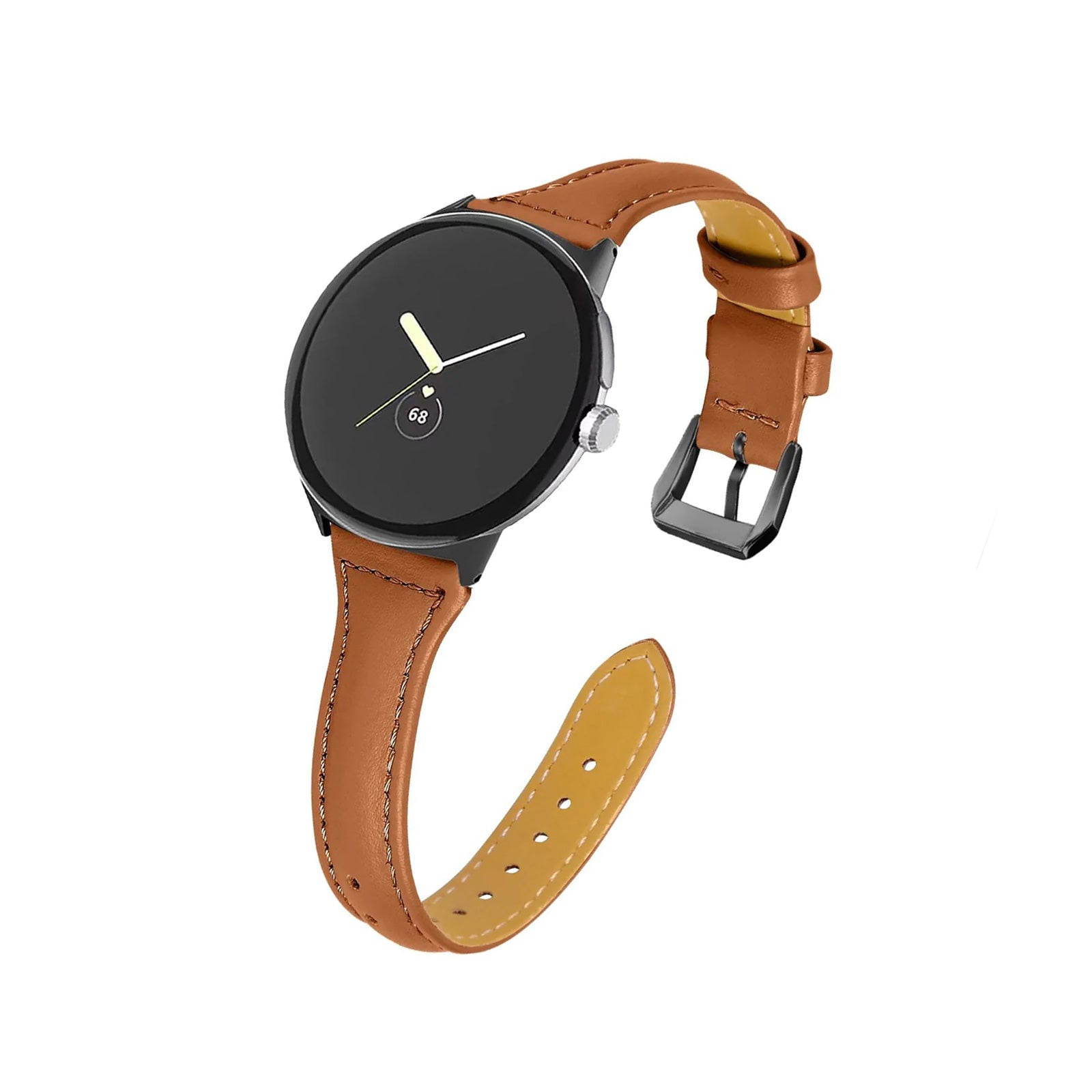Google Pixel Style Slim Brown Watch Strap