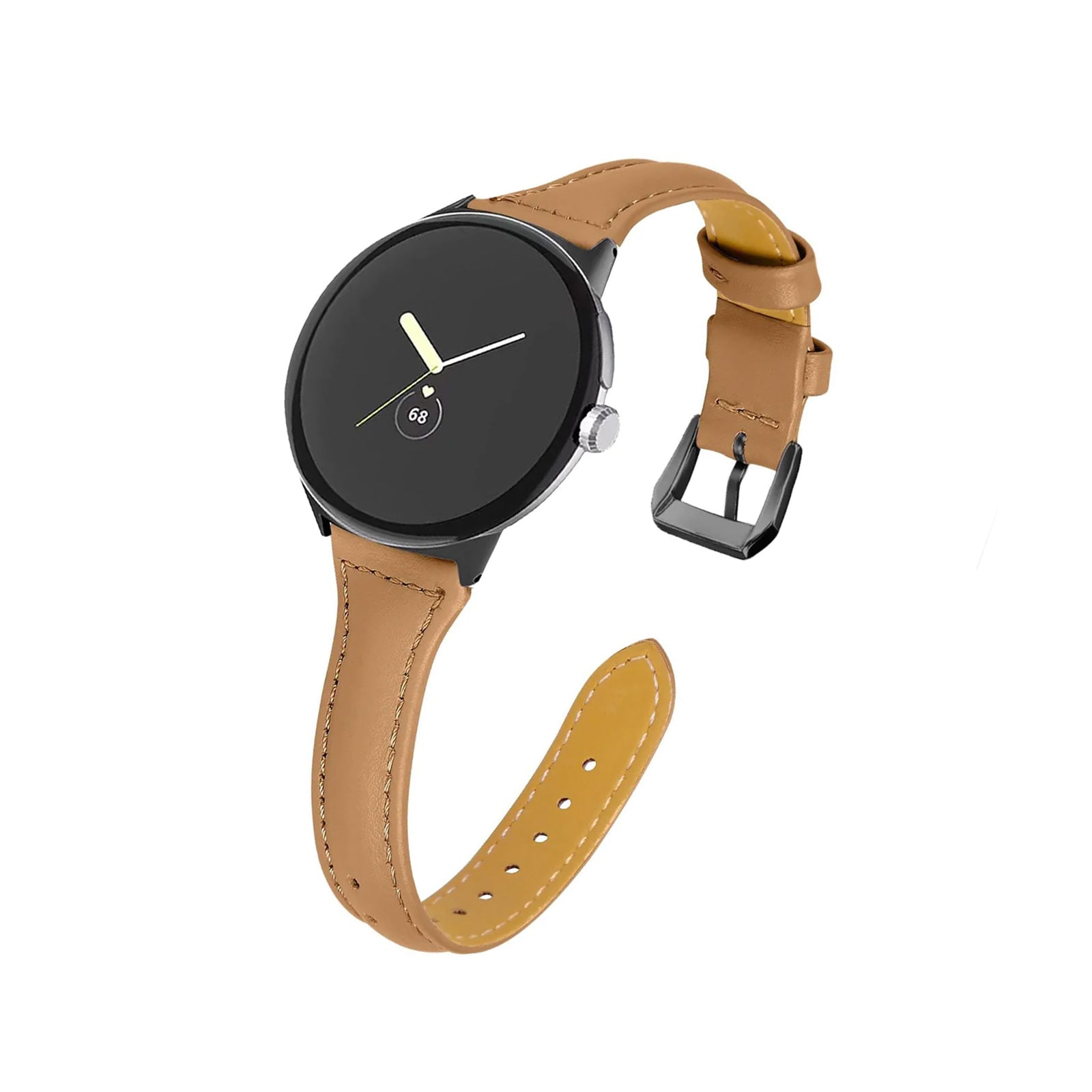 Google Pixel Style Slim Coffee Watch Strap