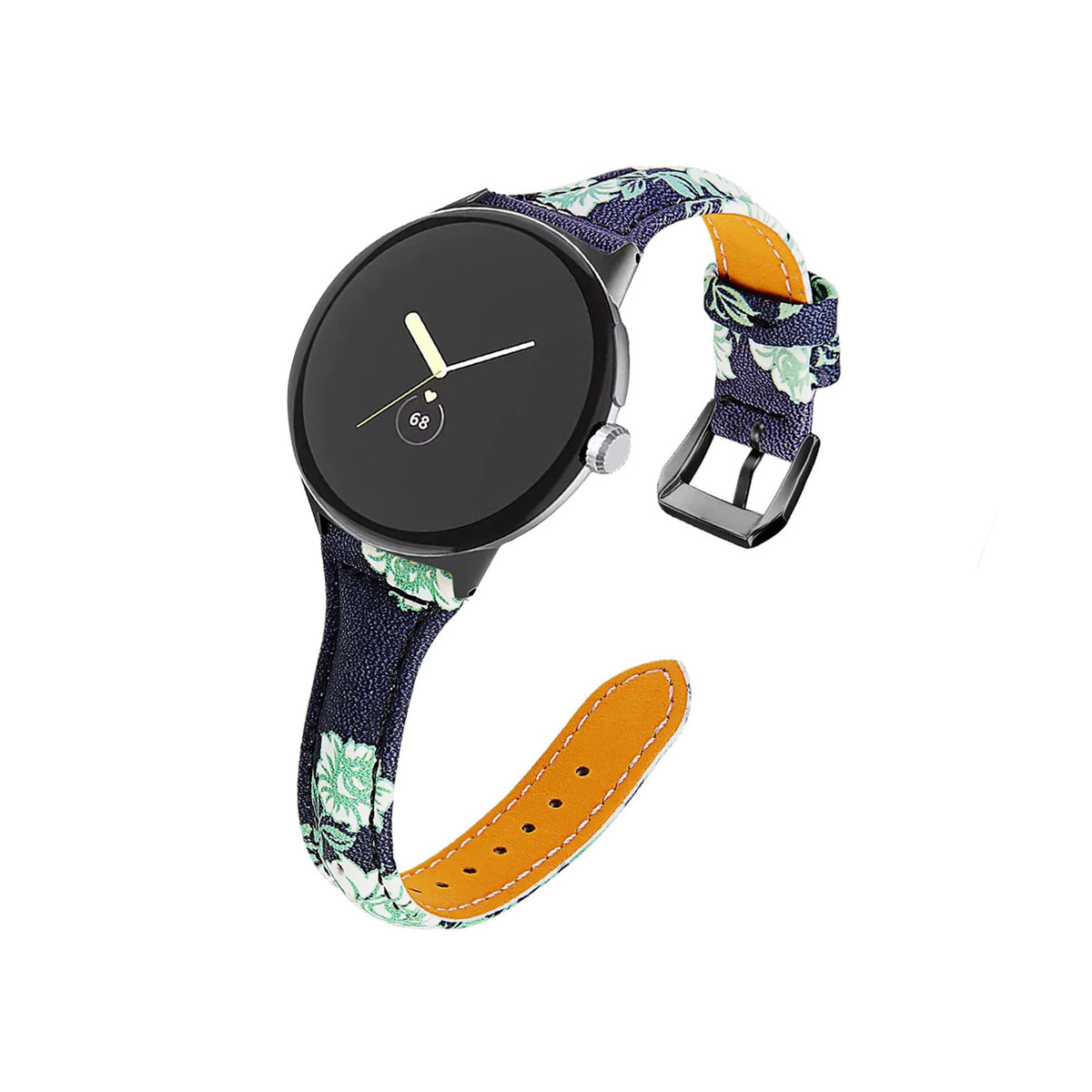Google Pixel Style Slim Green Pattern Watch Strap