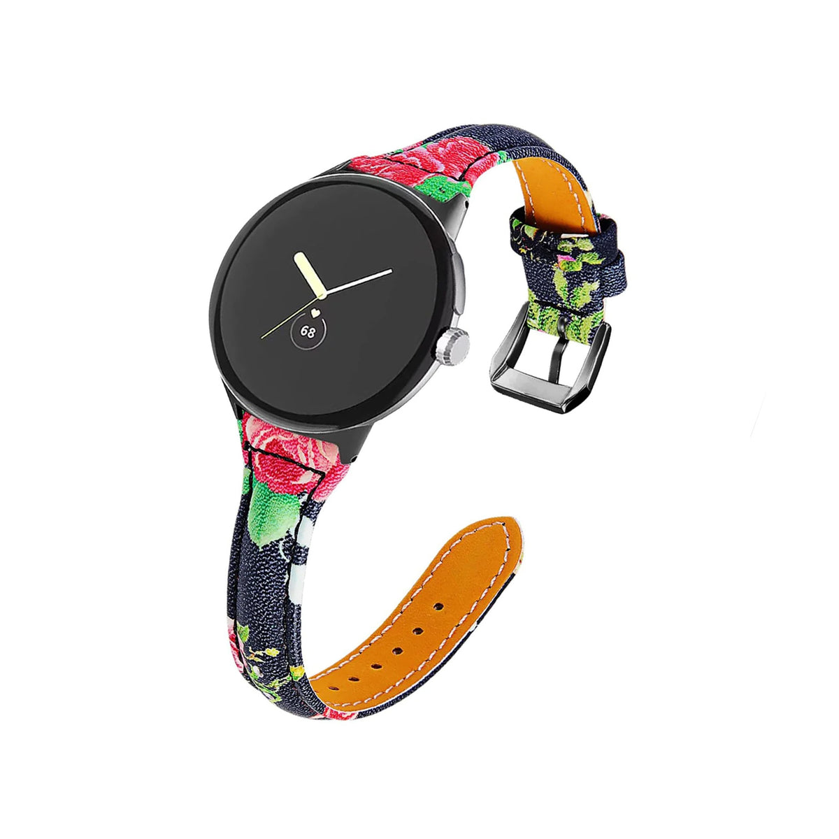 Google Pixel Style Slim Red Pattern Watch Strap