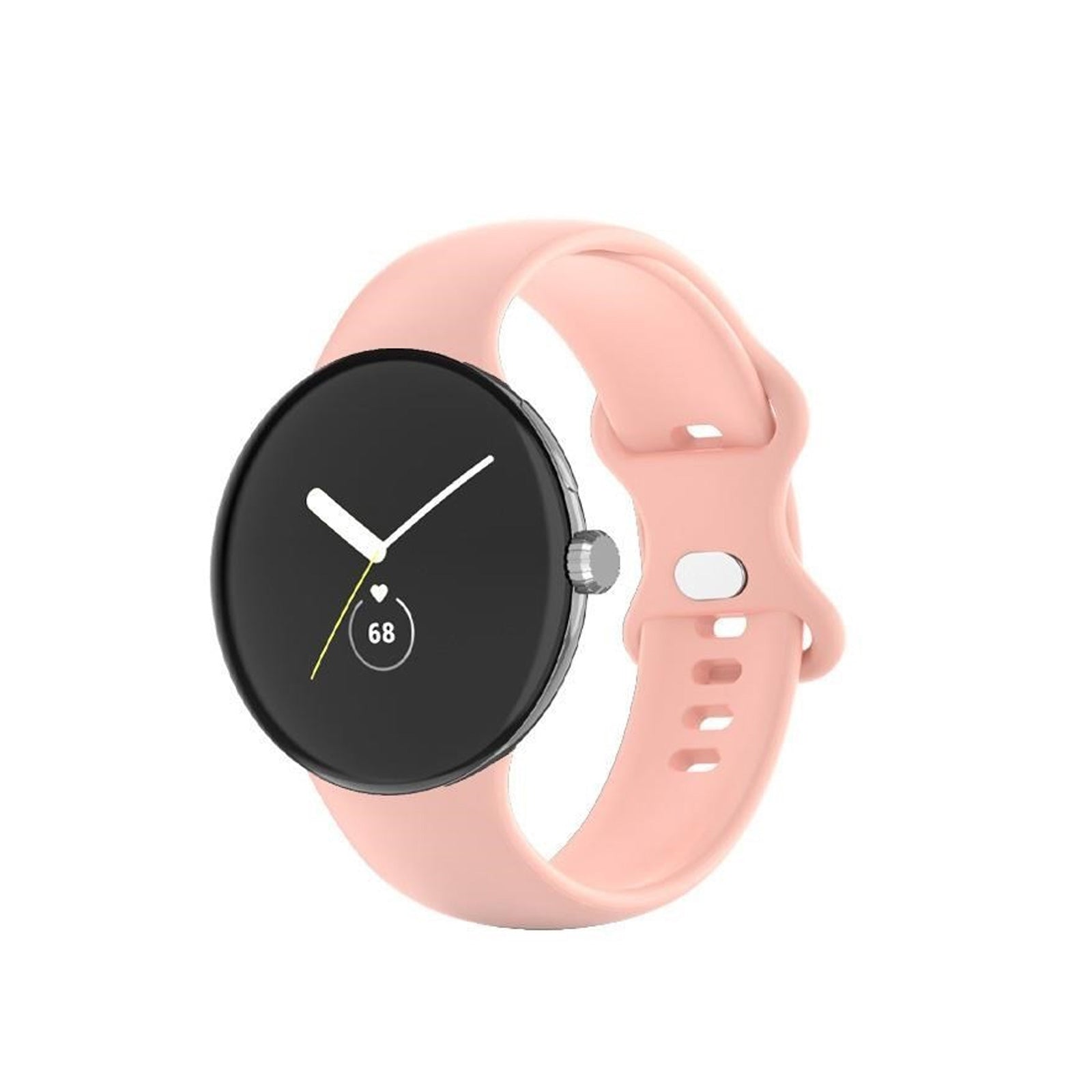 Google Pixel Style Plain Silicone Pink Watch Strap