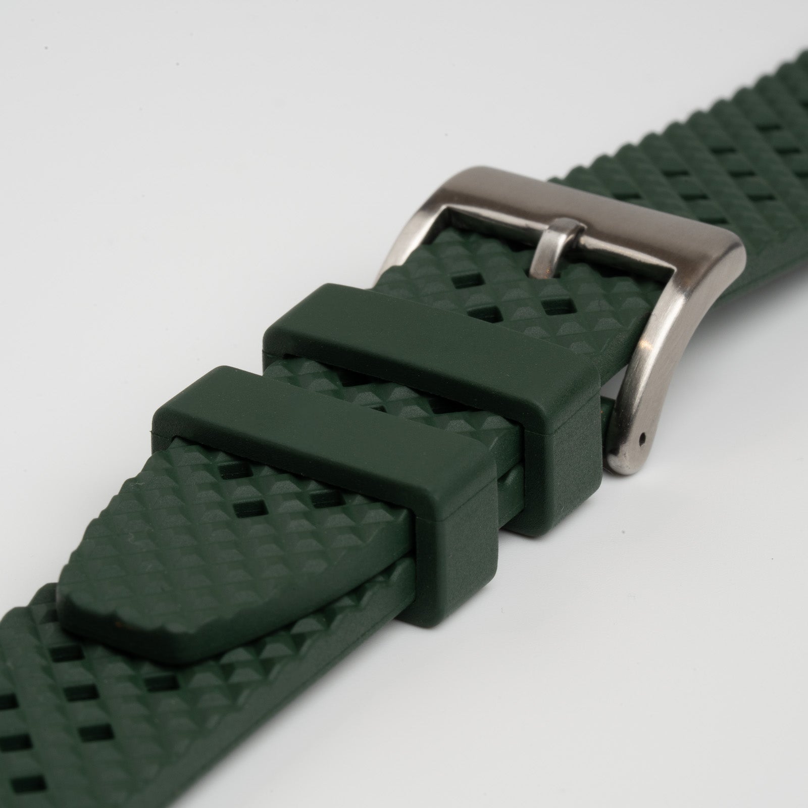 Hex FKM Quick Release Rubber Green Watch Strap