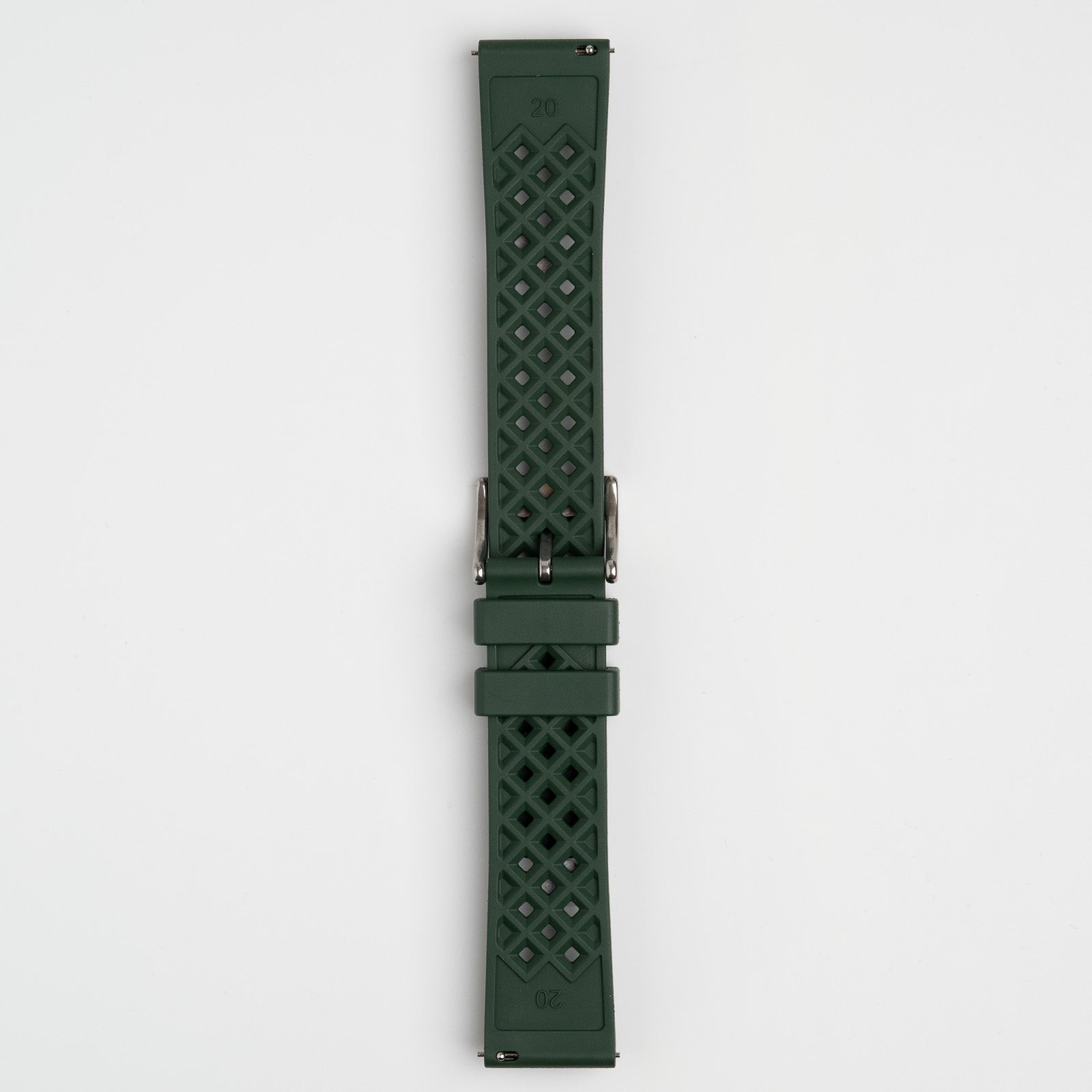 Hex FKM Quick Release Rubber Green Watch Strap