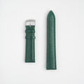 Autentico Lizard Green Watch Strap, both pieces laid flat