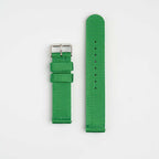 Nylon Quick Release Green Watch Strap, both pieces laid flat