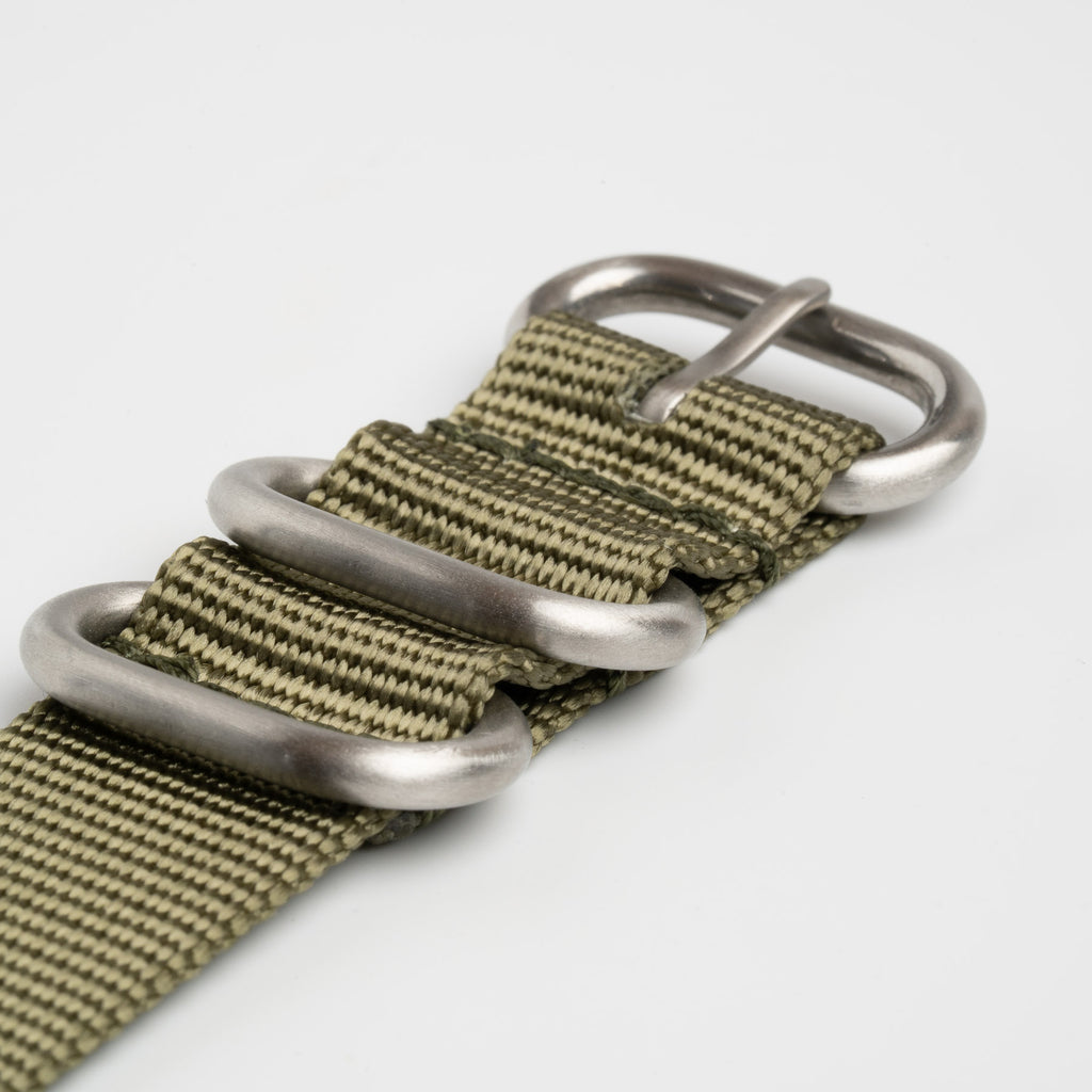Weaverham Zulu Nylon Green Watch Strap, alternative view