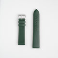 Windsor Smooth Green Watch Strap, both pieces laid flat