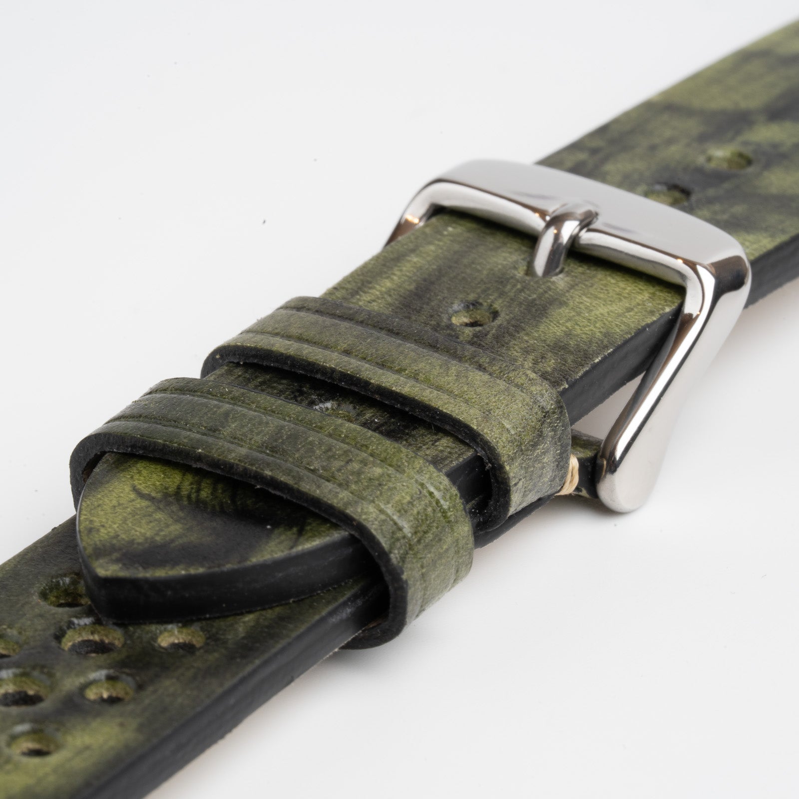 Vintage Rustic Green Watch Strap