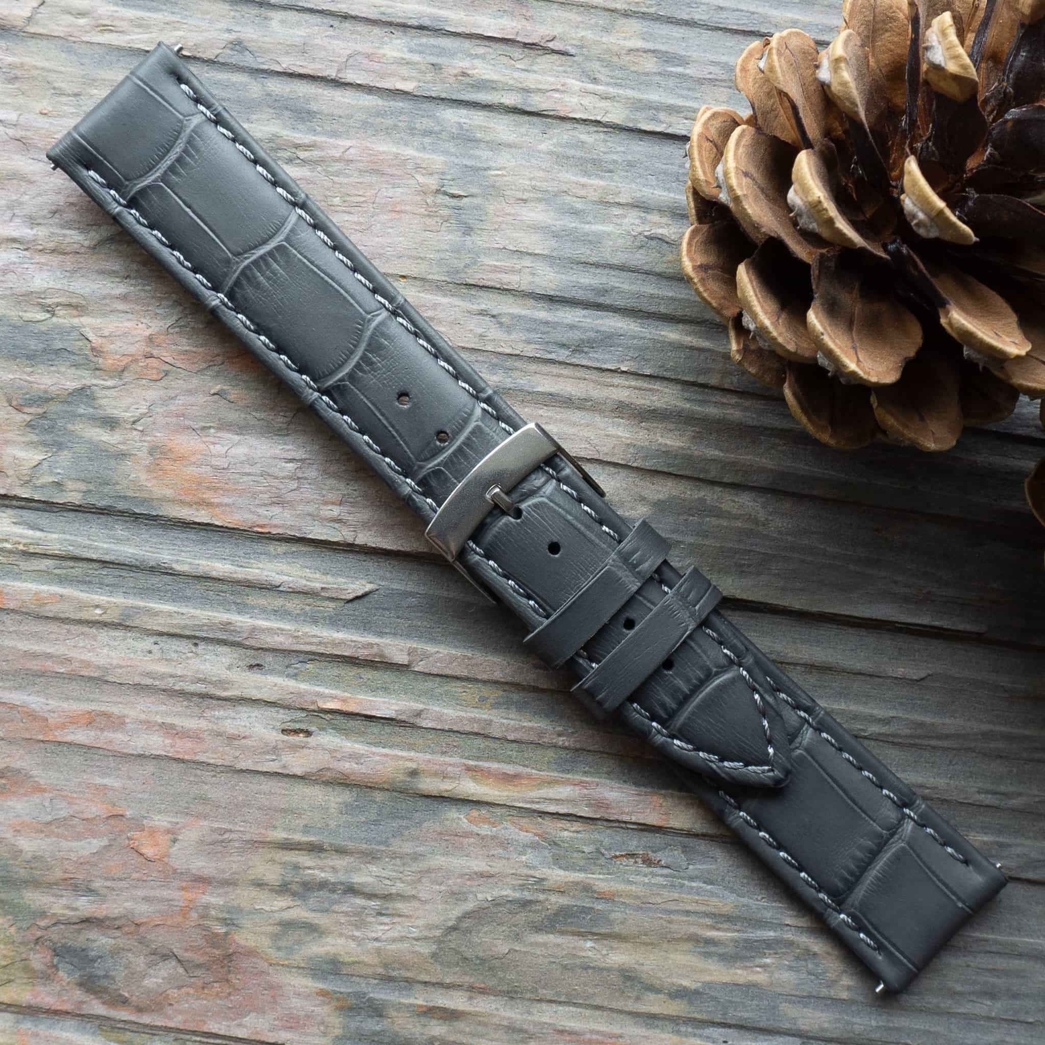 Mayfair Super Quick Release Grey Watch Strap