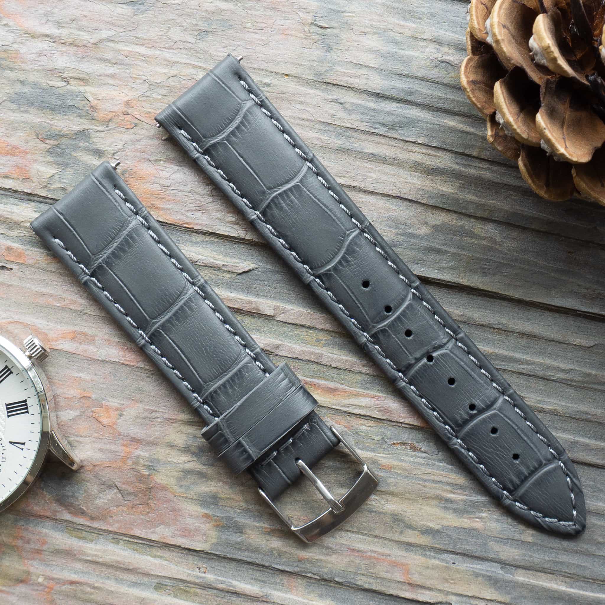 Mayfair Super Quick Release Grey Watch Strap