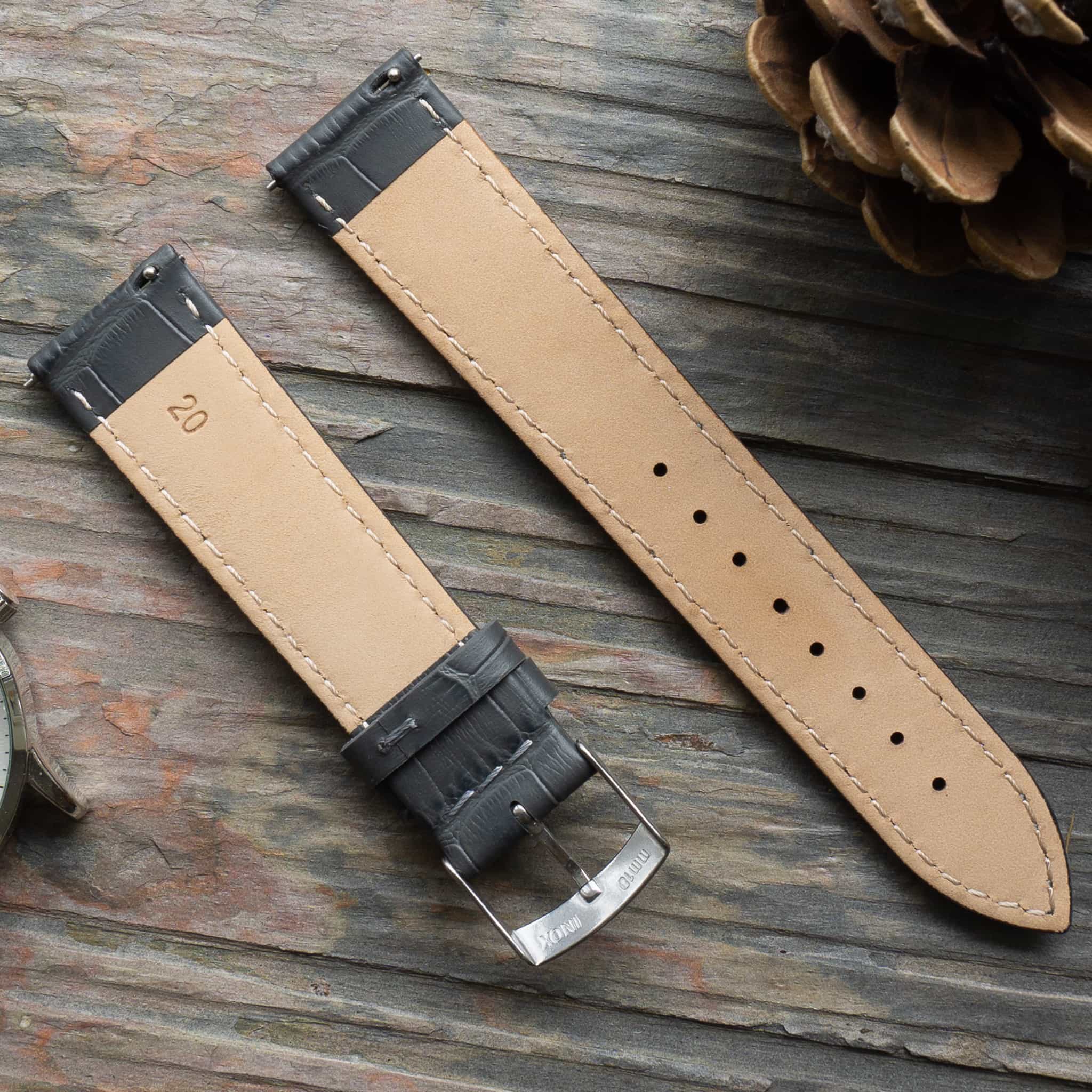 Mayfair Super Quick Release Grey Watch Strap