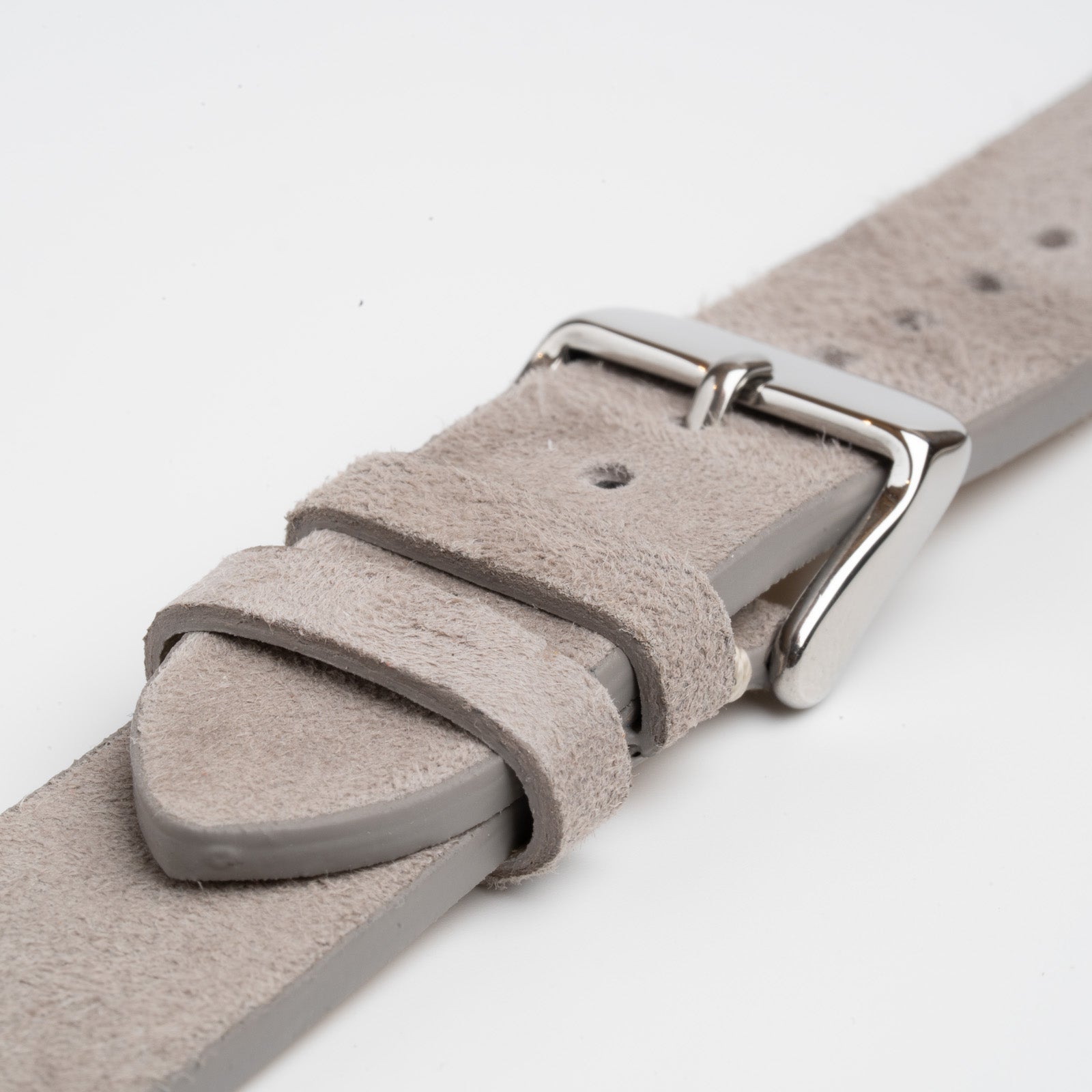 Kensington Napped Suede White Watch Strap