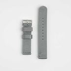 Nylon Quick Release Grey Watch Strap, both pieces laid flat