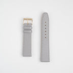 Mayfair Subtle Grey Watch Strap, both pieces laid flat