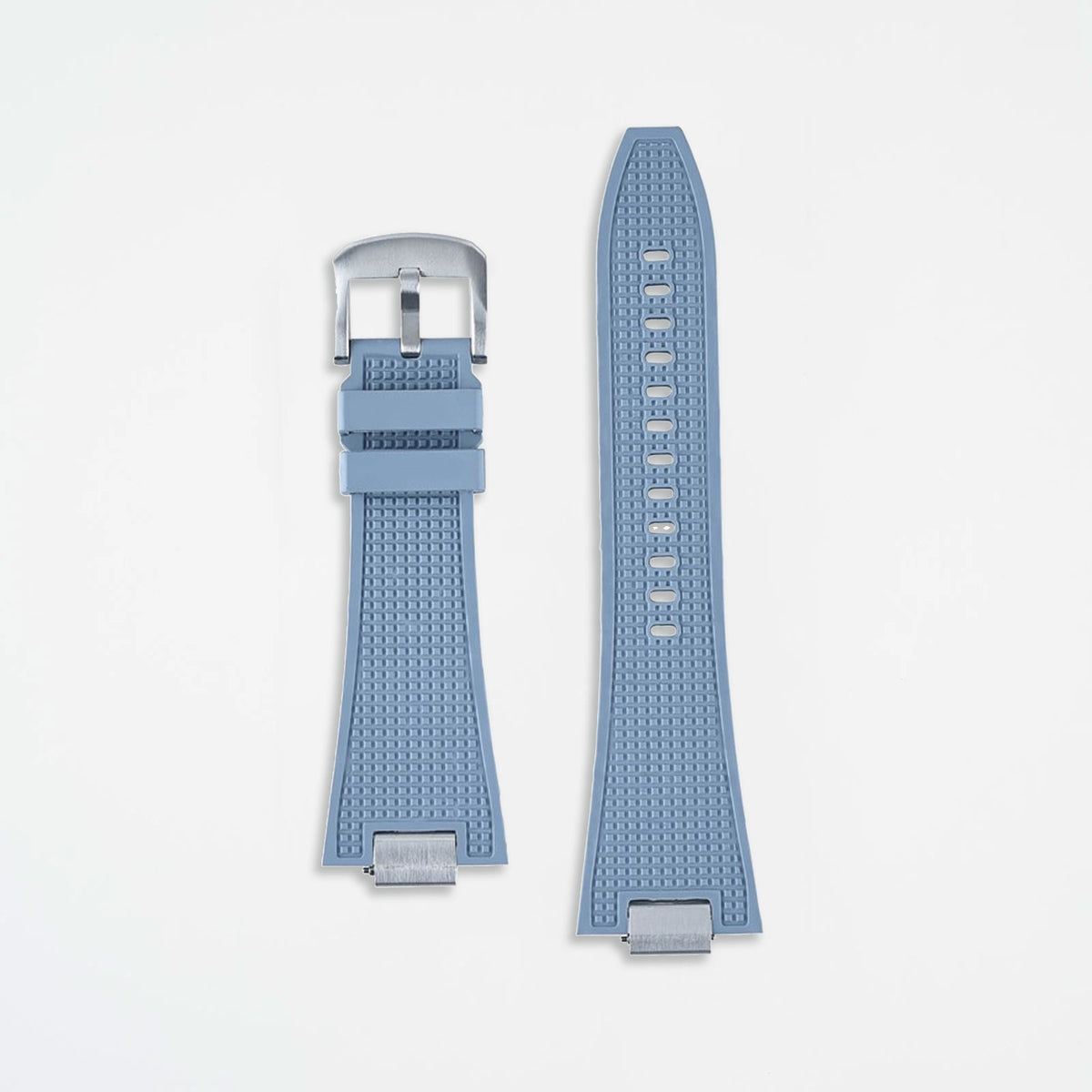 Grey Tissot PRX40 Style FKM Rubber Watch Strap