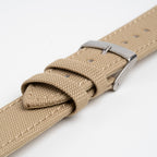 Ocean Plastic Grey Watch Strap, close-up of the buckle and keepers