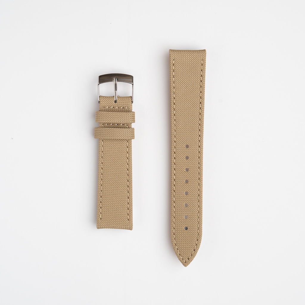 Ocean Plastic Grey Watch Strap, both pieces laid flat