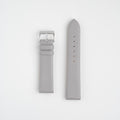 Grey Unstitched Smooth Genuine Leather Watch Strap 12mm, 14mm, 16mm, 18mm, 20mm, 22mm, 24mm, 26mm, 28mm, 30mm