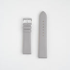 Grey Unstitched Smooth Genuine Leather Watch Strap 12mm, 14mm, 16mm, 18mm, 20mm, 22mm, 24mm, 26mm, 28mm, 30mm