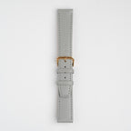Calf Value Grey Watch Strap, buckled up, front view