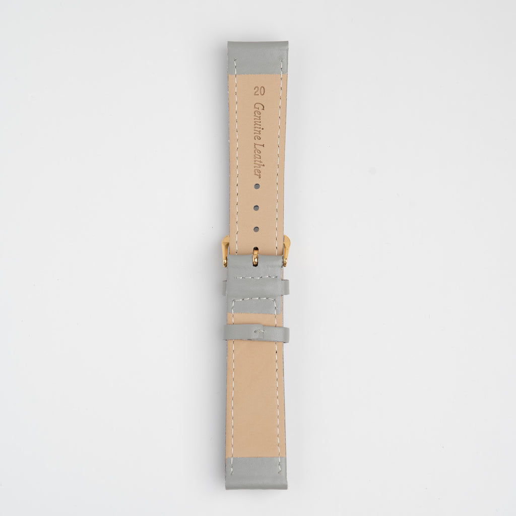 Calf Value Grey Watch Strap, underside showing the lining