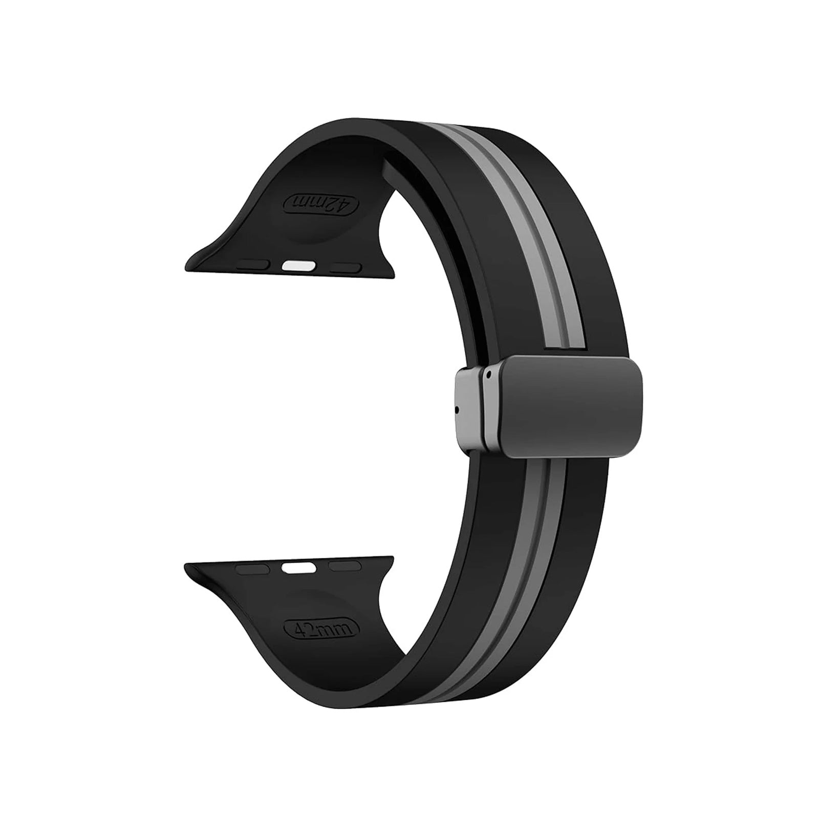 Kingston Sport Black & Grey Watch Strap For Apple