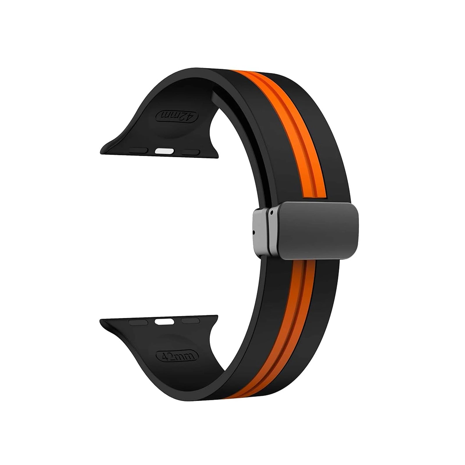 Kingston Sport Black & Orange Watch Strap For Apple