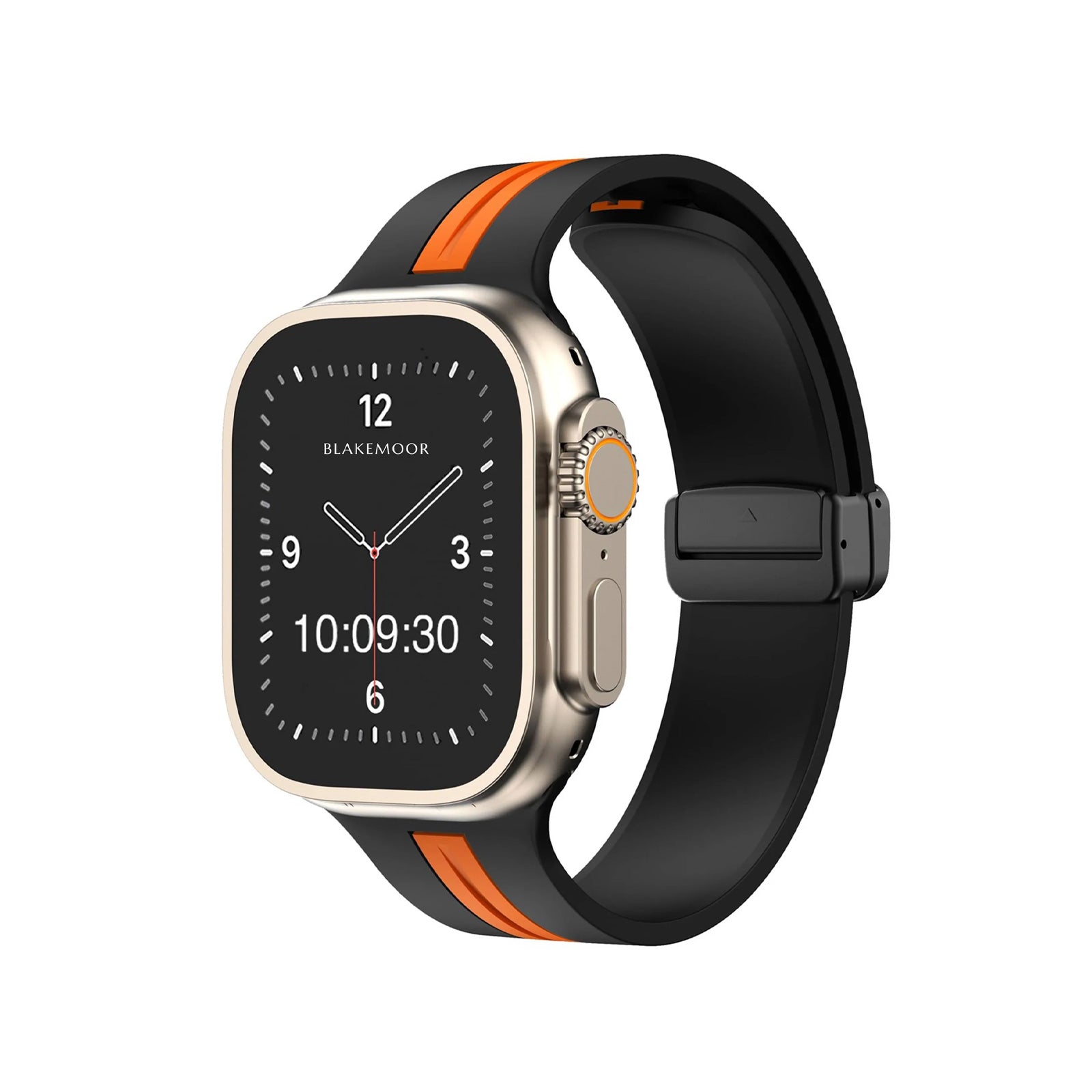 Kingston Sport Black & Orange Watch Strap For Apple