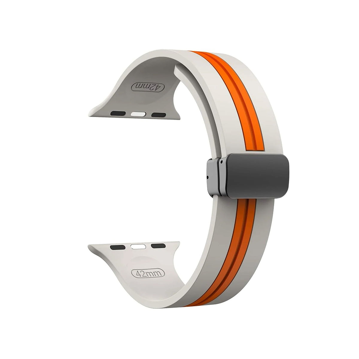 Kingston Sport Cream & Orange Watch Strap For Apple