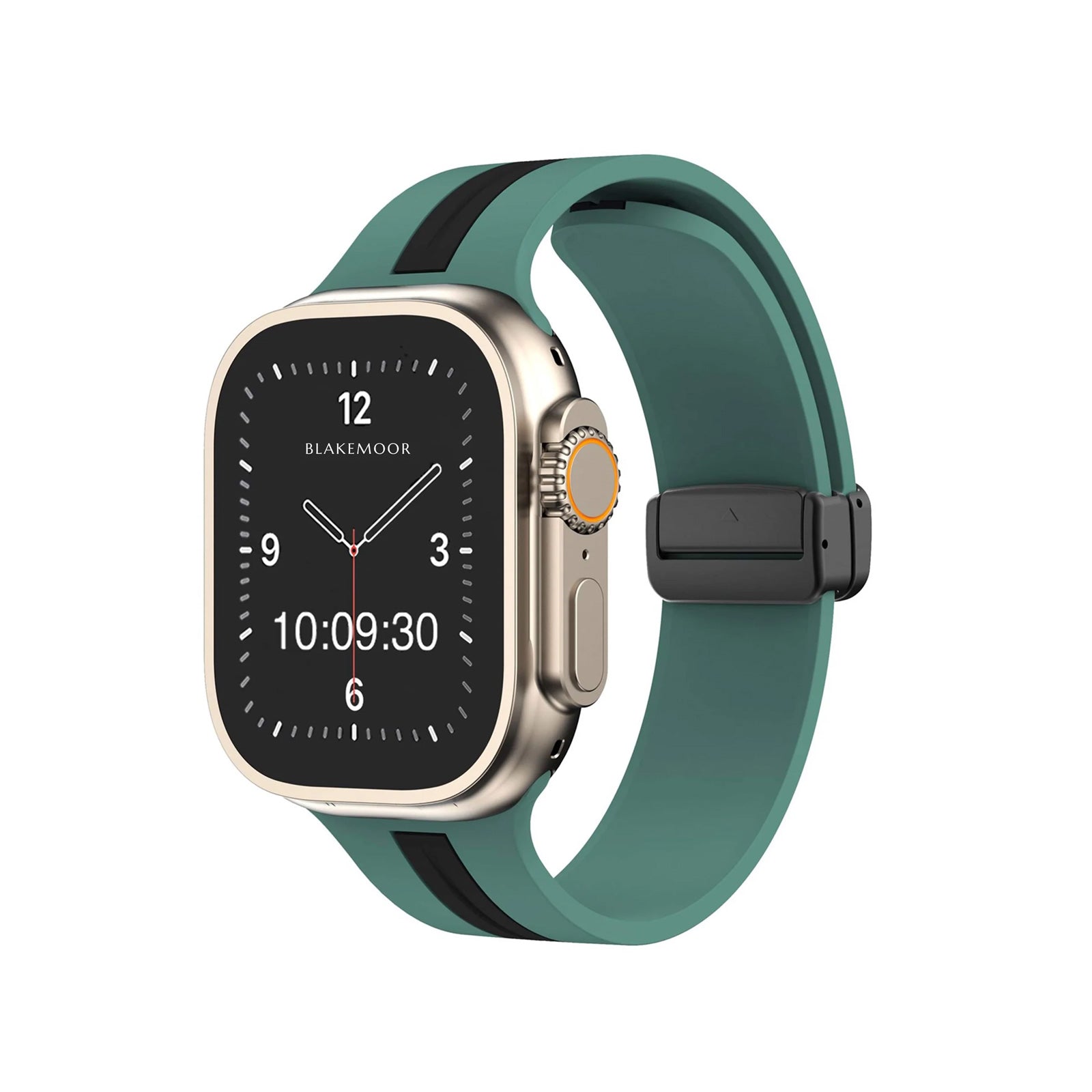 Kingston Sport Green & Black Watch Strap For Apple