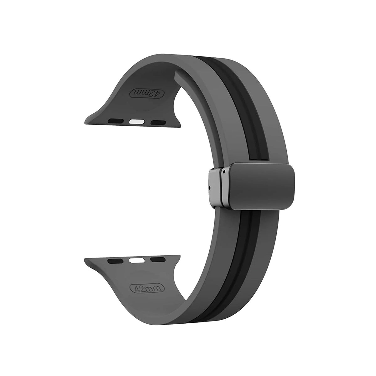 Kingston Sport Grey & Black Watch Strap For Apple