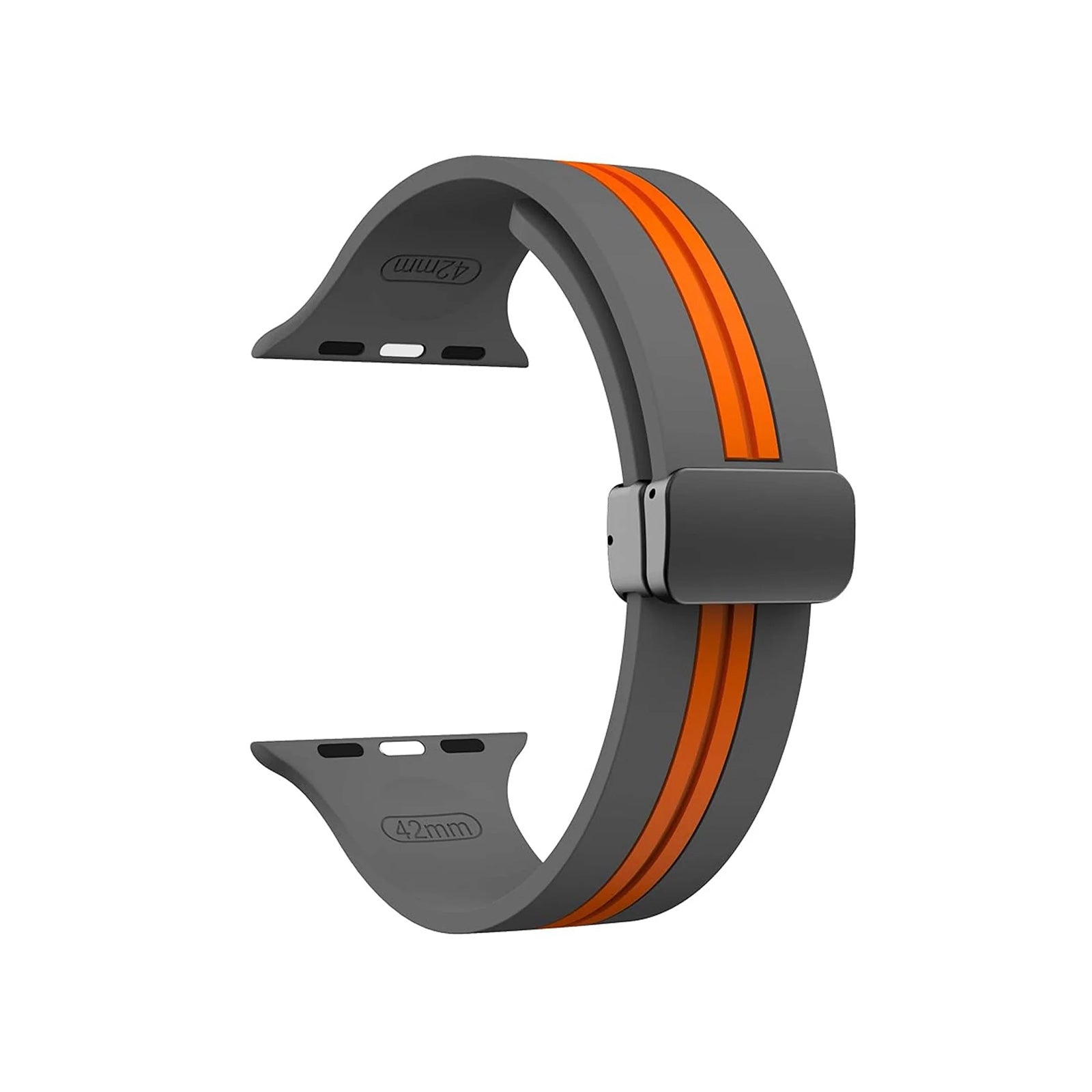 Kingston Sport Grey & Orange Watch Strap For Apple