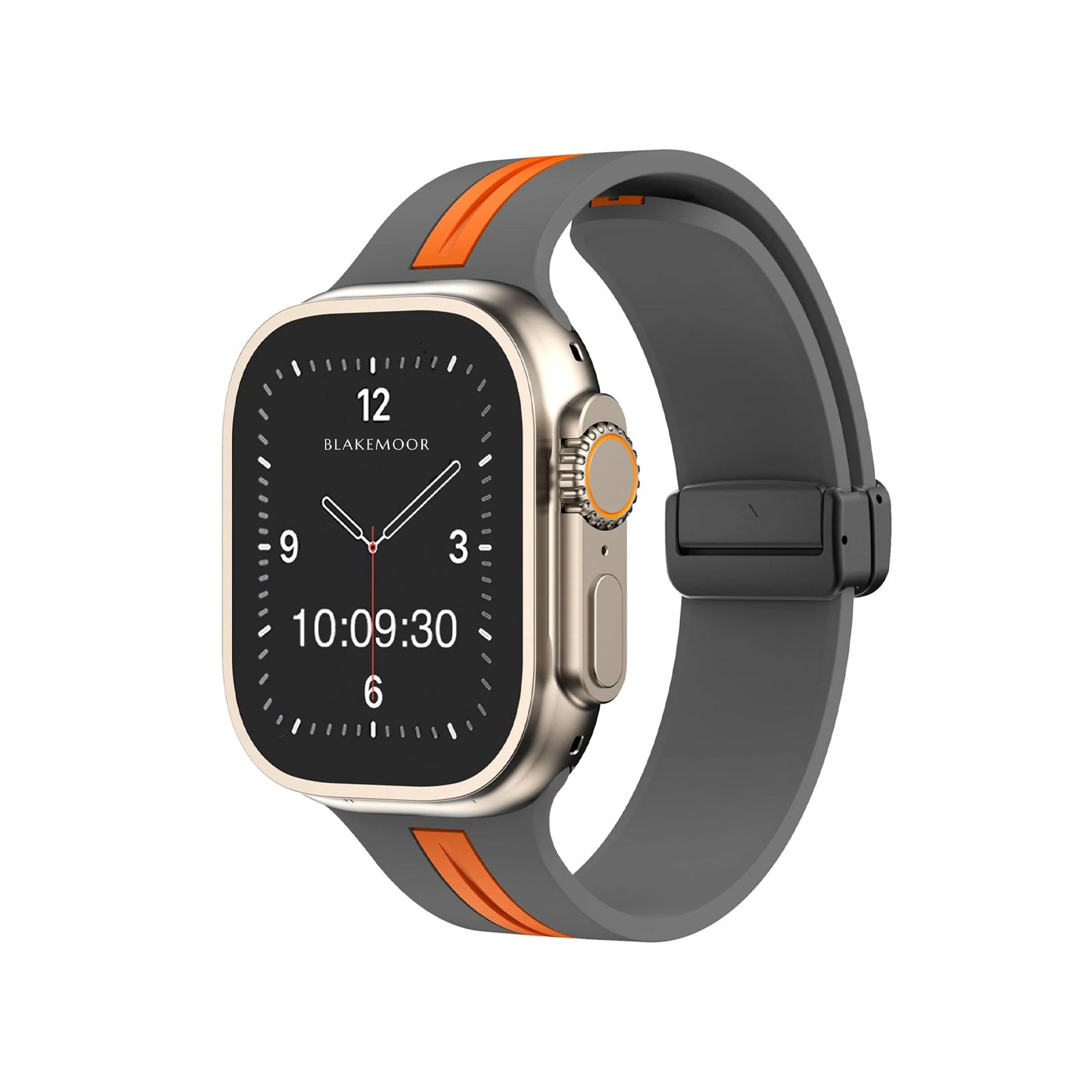 Kingston Sport Grey & Orange Watch Strap For Apple