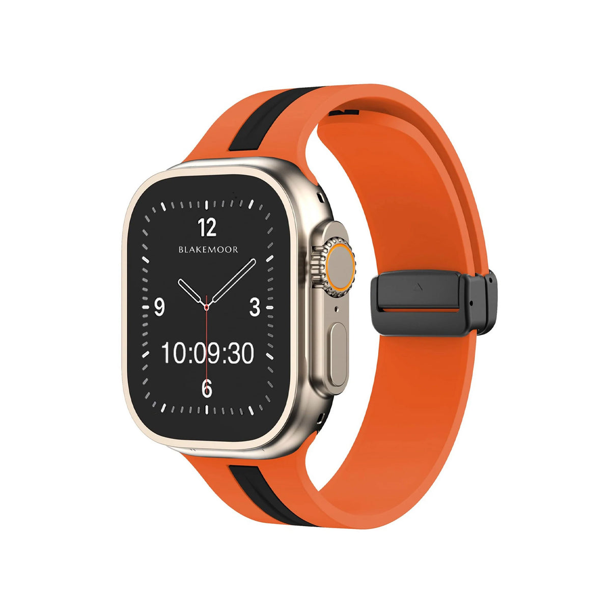 Kingston Sport Orange & Black Watch Strap For Apple