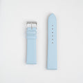 Light Blue Unstitched Smooth Genuine Leather Watch Strap 12mm, 14mm, 16mm, 18mm, 20mm, 22mm, 24mm, 26mm, 28mm, 30mm