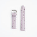 Sandbanks Ostrich Lilac Watch Strap, both pieces laid flat