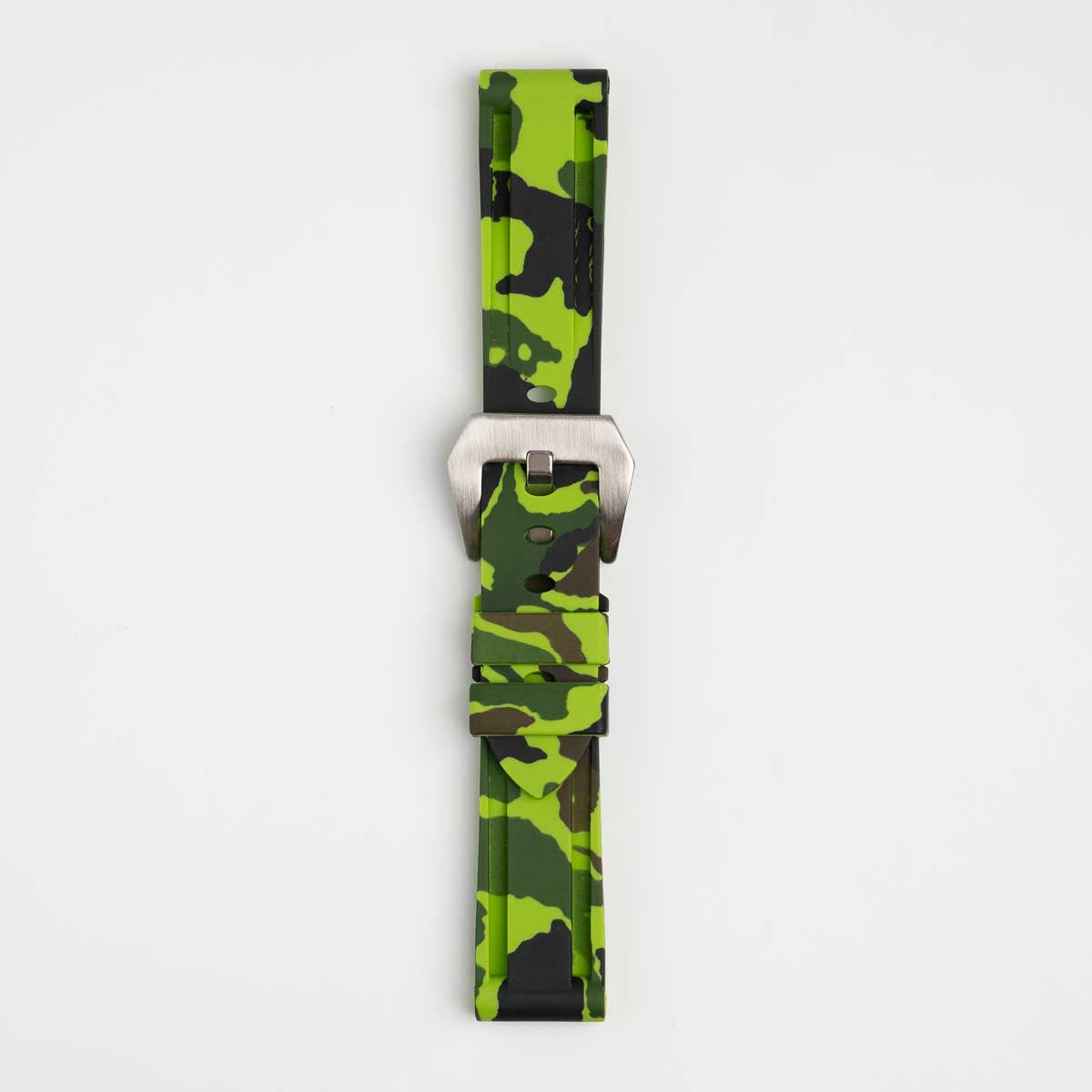 Submerge Camo Silicone Lime Green Watch Strap