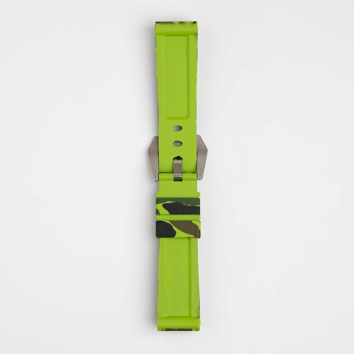 Submerge Camo Silicone Lime Green Watch Strap