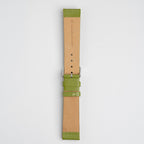 Windsor Smooth Lime Watch Strap, underside showing the lining