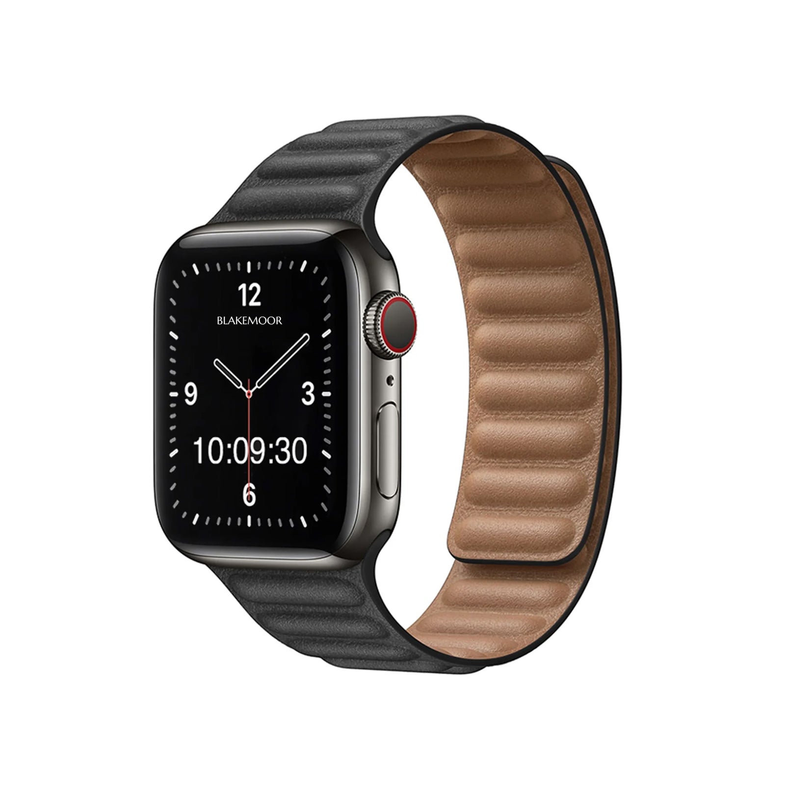 Magnetic Loop Black Watch Strap For Apple