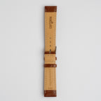 Abete Vegan Tan Watch Strap, buckled up, front view