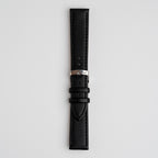 Abete Vegan Black Watch Strap, both pieces laid flat
